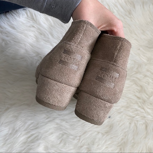 Toms Suede Desert Lace Up Wedges Size 6 - Picture 4 of 9